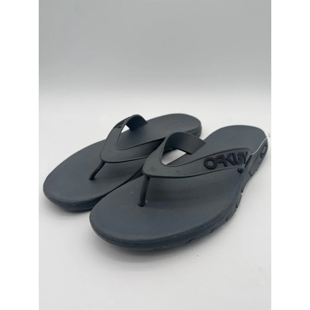 Oakley Flip Flops Black Men's US 12 Thong‎ Sandals Comfort Casual